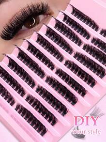 10 Reihen 200 Stück individuelle Wimpernbüschel 30/50/80/100D D-Locken 8-16mm DIY Wimpernbüschel Manga Wimpern Extra dick&flauschig&natürlich aussehend Wiederverwendbares individuelles Wimpernverlängerungs-Set zum Selbstgebrauch Zuhause oder unterwegs für den täglichen Gebrauch&Hochzeit&Dates&Partys&Reisen&Frühlingstag Wimpernbüschel, Wimpernbüschel, individuelle Wimpern, Wimpern, Fake Wimpern