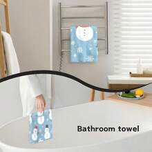 1 set/2 piezas/100 piezas Toallas de cocina y paños de cocina con diseño de muñeco de nieve, adecuados para decoración de interiores en restaurante, cocina, baño, decoración de fiestas, pueden usarse como regalos navideños