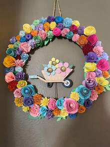 1 Stück Holzkranz Rahmen mit vorgefertigten Löchern, vielseitig verwendbarer unbehandelter Holzkranz zum Erstellen schöner Blumenarrangements, Heimdekoration, Weihnachts- und Osterbasteleien, Weihnachtsdekoration, Raumdekoration Winter