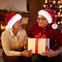 1 Gorro de Papai Noel de Natal para Adultos, Gorro Clássico de Veludo Unissex para Festas de Ano Novo, para Homens e Mulheres - Artigos e Presentes de Natal e Ano Novo, Decorações de Natal para Casa, Presentes de Natal, Decoração de Natal - Vermelho - Ver 7