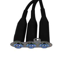 KINGMOTO Switch 3 en 1 para motocicleta de aluminio - Azul - Ver 3