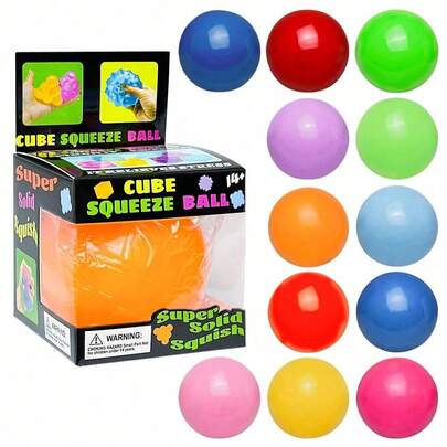 1/2/3/6pcs Squeezing Dough Toys, Elastic Stress Balls, Suitable For Teenagers And Adults, Cute Soft Color Changing Squeeze Toys, Great For Relieving Anxiety, Autism, ADHD