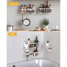 Bathroom Shelves & Corner Shelves - 白色 - 查看 7