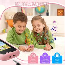 RIVGOT 1pc Kids All-In-One Portable Smart Learning Mobile Phone Toy, Suitable For 3-12 Years Old Boys & Girls, Equipped With Dual Cameras, Touch Screen And Educational Games, Perfect For Children Back To School Or Birthday Gift - Multicolor - View 5