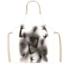 1 件万圣节儿童围裙，带有血腥飞溅设计，适合鬼屋服装，逼真的恐怖角色扮演配件，适合节日派对 - 彩色 - 查看 17