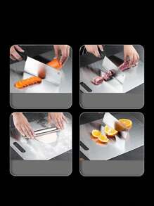 1 件 304 不锈钢家用加厚双面切菜板砧板，厨房切菜板，最佳砧板，可用洗碗机清洗，卫生耐用，适用于肉类、水果和蔬菜