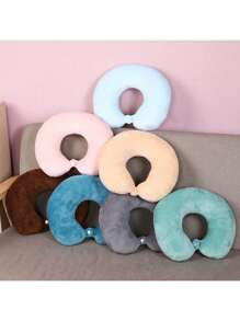 1/2 件纯色 U 型枕，办公室午睡柔软枕头，旅行汽车旅行颈部保护，旅行伴侣，提升旅行幸福感，共有 7 种颜色可供选择，颈椎护理的好选择，送给家人和爱人的最佳礼物旅行必需品度假颈枕旅行