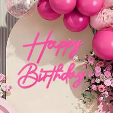 背景的生日快乐标志 - 毛毡生日快乐标志，用于气球拱门生日派对气球拱门背景装饰，用于生日派对婴儿送礼会 - 复古乡村生日派对装饰背景墙照片道具