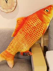 3D Giant Soft Fish Shaped Plush Pillow, Decorative Stuffed Fish Cushion, Oversized Decorative Pillow, Creative Home Decor Gift, Pet Doll, Children's Gift - Multicolor - View 9