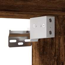 Larryhot Mesitas de noche de pared 2 piezas roble ahumado 35x35x20 cm, bonitas y prácticas, ideales para almacenaje y decoración del hogar - Marrón - Ver 11