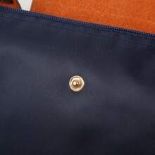 Shoulder Tote Bag For Women, Oxfold Top-Handle Purse, Foldable Weekend Hobo Handbag - Dark Blue - View 3