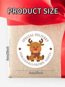 24pcs Customizable Christmas Stickers & Labels, Can Print Your Own Text, Featuring Santa Claus, Snowman, Sleigh, Reindeer, Christmas Tree And Other Holiday Patterns, Creating A Festive Atmosphere. An Ideal Choice For Children's Christmas Gifts. - Multicolor - View 4