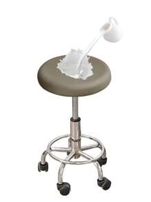 1pc/2pcs/4pcs/6pcs/30pcs Khaki Waterproof Milk Silk Coated Round Stool Covers, Modern Style, All-Season Dustproof Removable Elastic High-End Bar Stool Slipcovers, Suitable For Home, Bar Etc., Black, Light Grey, Meteor Grey