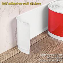 1 Roll 2m Self-Adhesive PVC Baseboard, Flexible Self-Adhesive Bottom Forming Decorative Strip, Self-Adhesive Edge Trim For Home Decoration, Suitable For Home Renovation - Multicolor - View 2