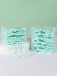 500-50 piezas Hilo dental, Hilo fino, Palillos de dientes, Caja de hilo dental, Palillo de hilo dental portátil, Hilo fino, Caja de hilo dental, Palillo de hilo dental portátil, Conveniente, Limpieza oral diaria fácil, Limpieza profunda, Esencial para la vida diaria, Decoración del hogar para la sala de estar, dormitorio, baño, suministros de viaje, boda, fiesta, cumpleaños, regalo para hombres, mamá, papá, amigos, Año Nuevo, accesorios, regalo divertido