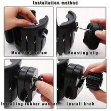 1pc 360° Rotatable 2-In-1 Cup Holder & Phone Holder - Adjustable, Suitable For Wheelchair, Bicycle | Large Diameter Design