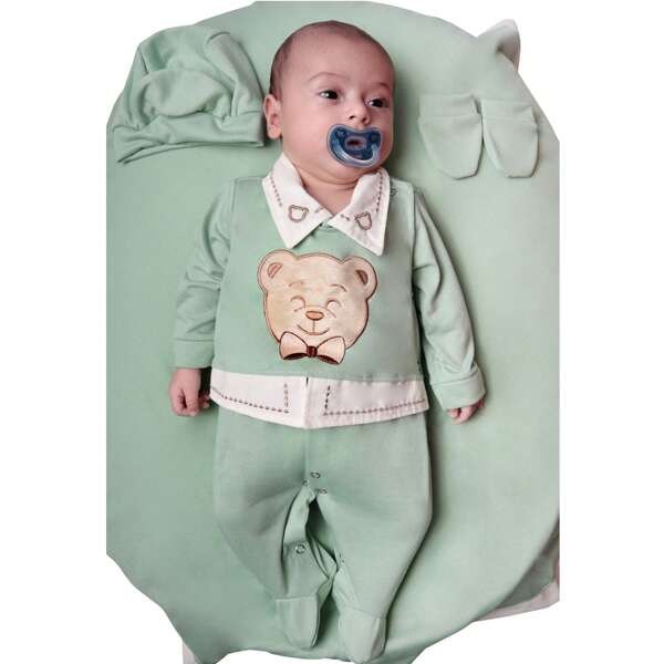 Saída Maternidade Menino Noah 4 peças Roupas de Bebê
