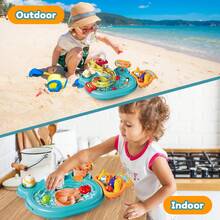 Kids Water Play Table With Fishing Game Slide And Accessories - Multicolor - View 5