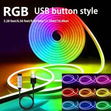 1m/3.28 英尺、2m/6.56 英尺、3m/9.84 英尺、4m/13.1 英尺、5m/16.4 英尺霓虹灯房间装饰、婚礼装饰、USB 电源、3 键控制、LED 霓虹灯个性化节日礼物、卧室装饰、家居装饰 USB LED 灯、生日礼物、卧室 LED 灯、LED 夜灯、房间装饰、节日装饰、墙壁装饰、电视背景装饰、派对装饰、室内装饰灯带 - 彩色光 - 查看 2