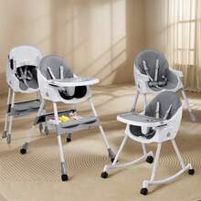 SUNROAD Iron Tube + Plastic Foldable 3 In 1 Baby Chair Gray BHC001