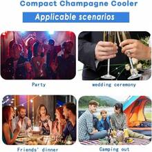 HI FINE CARE Active Wine Cooler, Freezer Sleeve, Quick Cooling, Keeps Drink Cold, 2 Packs