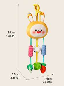 Quderbel Jouets pour bébés, doudou bébé peluche hochet carillon, décoration suspendue pour poussette, lit bébé, chambre d'enfant, siège auto, convient aux bébés garçons et filles de 0 à 3 ans