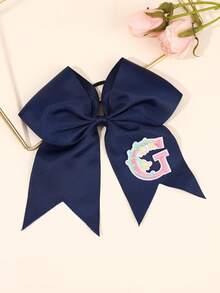 1 件纯色 26 字母蝴蝶结发带、休闲罗缎丝带蝴蝶结发带、返校发饰、学校运动发饰、女士时尚发饰、马尾辫夹、发圈、发胶、发带、发绳、发饰、头饰 - 彩色 - 查看 21