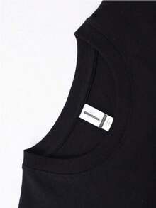 Women'S Fashion Short Sleeve Top 180G, Dice Print Black And White-Shirt - Regular Version,% Fabric-Shirt, Comfortable And Elastic, Suitable Daily, Travel Or Fitness Breathable Soft |   Leisure Summer1 Pcs Cartoon Letter Graphic Print-Shirt 200g  Heavy% Polyester Filament Fiber Shirt - Black - View 4