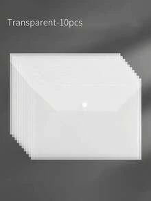 10/8/5/3/1 buah Map File A4 Polipropilena, Tas Dokumen Transparan Gaya Modern dengan Kancing Jepret, Kantong Penyimpanan File PP Tahan Air dan Tahan Lama, Cocok untuk Pelajar dan Penggunaan Kantor - MultiWarna - View 13