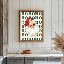 1 Impressão de Papai Noel, Decoração de Lareira de Natal, Slogan de Natal "Ho Ho Ho", Pôster de Inverno, Arte de Parede de Natal Vintage para Imprimir, Decoração Festiva de Quarto, Arte de Parede em Tela, Pôster de Quarto, Decoração de Casa, Decoração Estética de Quarto, Suprimentos para Decoração de Quarto. Moldura Opcional Disponível. - 1PC - Ver 11