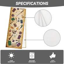 1/25pcs Pumpkin & Colorful Crow Designed Durable Table Runner, Suitable For Autumn Halloween Home Kitchen Decor, Holiday Party, Halloween Decor, Fall Theme Decor, Indoor Decoration, Party Supplies, Holiday Gift, Room Decor, Dining Table Decor