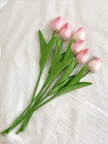 3 paquets de fleurs artificielles de tulipe pour la décoration de la maison, du salon et de la chambre à coucher