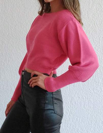 Sueter  Liso    Casual    Canalé    Diario