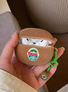 1 件逼真的猕猴桃设计保护壳，适用于 Pro 2、 4、 3、Apple 无线蓝牙 1/2、硅胶套（不含耳机）