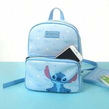 Miniso 名创优品史迪奇可爱背包，外观可爱，大容量设计，适合学生日常上学、旅行、户外活动（1个装）