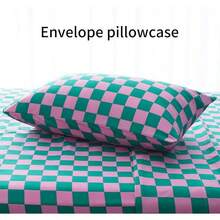 Best Season 4 Piece Bed Sheet Set - Full Size - Soft Microfiber Bedding Sheet Set, Deep Pocket, Stain, Fade & Wrinkle Resistant (Plaid Black & White), Luxury Comfortable - Plaid Pink & Green - View 2