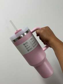 40Oz H2.0 Tumbler With Handle, Double Walled Vacuum Insulated Stainless Steel Water Bottle Premium Summer Drinkware Portable Handy Flask Travel Mug Iced Coffee Cup For Outdoor Camping, Hiking, Driving, Travel, Perfect Gift Idea