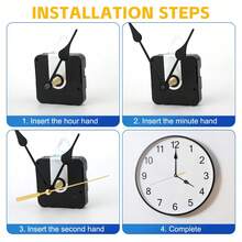 3 Stück Quarz Uhrwerk mit Lautlosem Mechanismus, Wellenlänge 16mm 23mm 31mm, beinhaltet 7 Sets Uhrzeiger, DIY Wanduhr Reparatur Set, geeignet für Wanddekoration & Geschenke, Heimdekoration, Raumdekoration