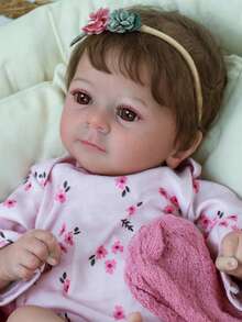 Realistic Silicone Reborn Baby Doll 48cm Brastoy Clothes Set Bottle Pacifier - 彩色 - 查看 5