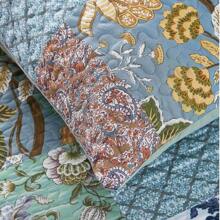 3pcs Spring Floral Bedspread Set, Super Soft Microfiber Bedding Set (1 Bedspread And 2 Pillow Shams) (Comforter And Pillow Insert Not Included) - Olive Green - View 7