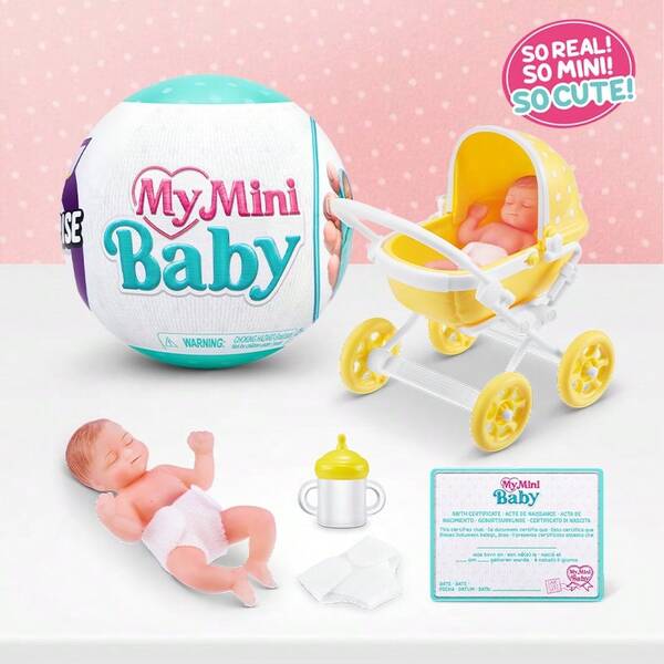 ZURU 5 Surprise My Mini Baby Series 1 Caja ciega, cápsula de misterio coleccionable, juguete para niñas, bebé miniatura realista, conjunto de juego y accesorios (estilo aleatorio)