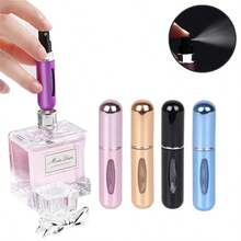 1 Piece Black Perfume Spray Bottle Portable Refillable Perfume Bottle - Ultra-Fine Spray Bottle With A Capacity Of 5ml - Travel Size, Suitable For On-The-Go Perfume Application, Travel,Perfume Bottle,Perfume Refillable Bottle,Perfume Refillable Bottle,Mini Perfume - 黑色 - 查看 3
