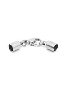 1pc Stainless Steel Connection Clasps Round Hole 2-10mm Bracelet Necklace End Cap Connection Hooks DIY Jewelry Making