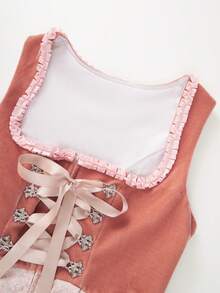 女士德国连衣裙巴伐利亚啤酒节万圣节狂欢节服装 - 粉色 - 查看 4