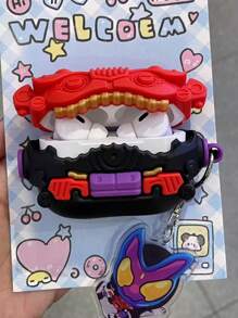 1 件创意假面骑士变身腰带设计 1/2/3/4/Pro 无线蓝牙耳机保护壳（不含耳机） - 彩色 - 查看 2