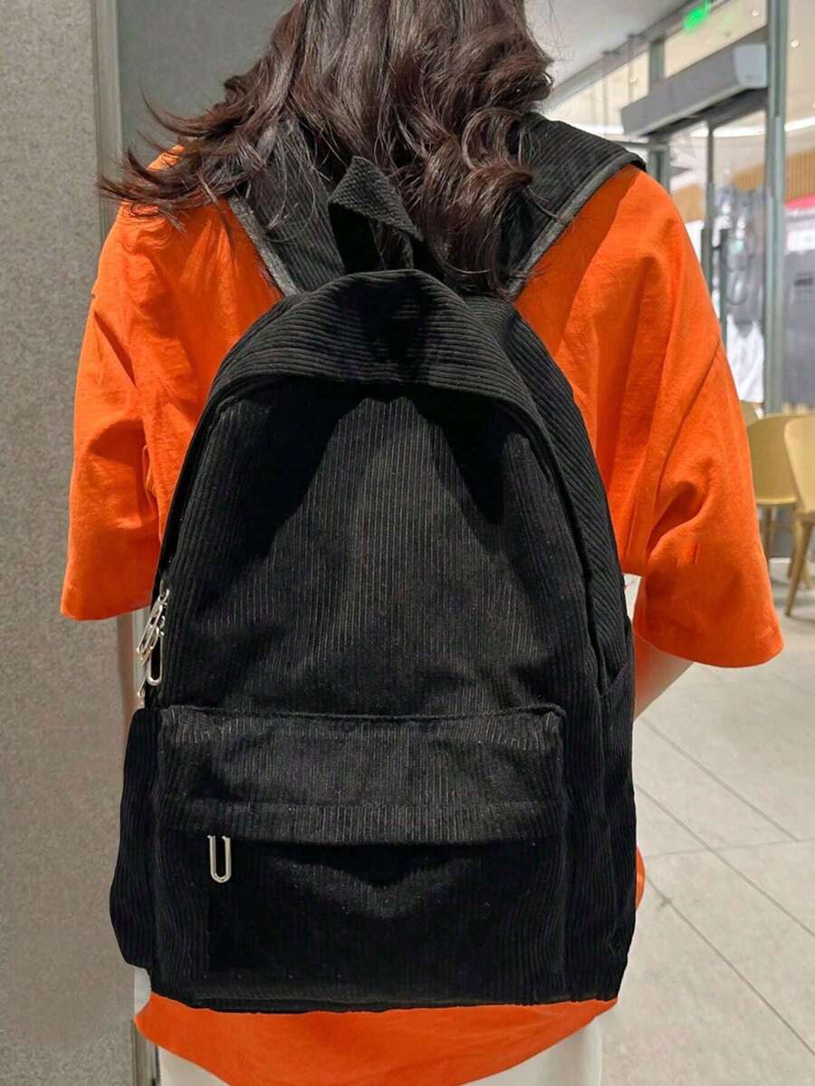 1 Balo du lịch màu trắng trơn đơn giản, tối giản, thường ngày, kiểu dáng trẻ trung, có ngăn đựng máy tính xách tay, dung tích lớn 16 inch, túi đựng máy tính, ba lô vải nhung, có dây đeo có thể điều chỉnh, nhiều ngăn, ba lô đựng sách, ba lô nhẹ, di động, có khóa kéo, mặt dây chuyền hình đám mây sang trọng, ba lô đi học cho học sinh mới tốt nghiệp, thanh thiếu niên, nữ sinh và sinh viên đại học, dùng cho các hoạt động ngoài trời, du lịch, trung học cơ sở và trung học phổ thông/đại học