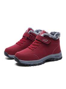 Women's Winter Fashion Versatile Non-Slip Durable Comfortable Warm Casual Snow Boots, Plus Size Women's Snow Boots - Comfortable Warm Winter Boots, Thermal Lined, Thick Sole Outdoor Hiking High-Top Boots