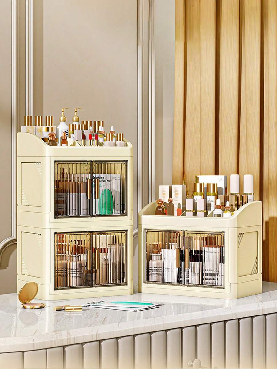 Transparent Drawer Cosmetic Storage Box - Dust-Proof Beauty Storage Box With Removable Lid, Suitable For Men And Women, Bathroom, Bedroom, Salon, Multi-Functional Makeup Organizer