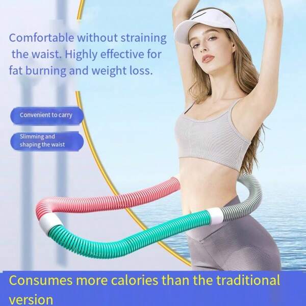 Soft , Spring For Waist Slimming, Foldable Weighted Non-Injury Waist Shaping Hoop, Fitness Hoop, Thick , Elastic , Abdominal Slimming Device, Fitness Hoop For Women