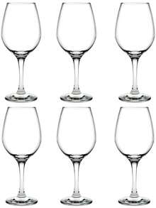 Jogo com 6 Taças de VInho em Cristal Titânio Veneza - Transparente - Visão 1